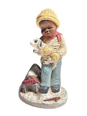 Martha Holcombe ~ All Gods Children ~ 1986 ~ #50 "Jacob” ~ Holding Dog Figurine
